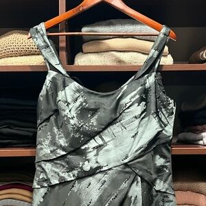 Rene Ruiz Black and Gray Maxi Couture Dress